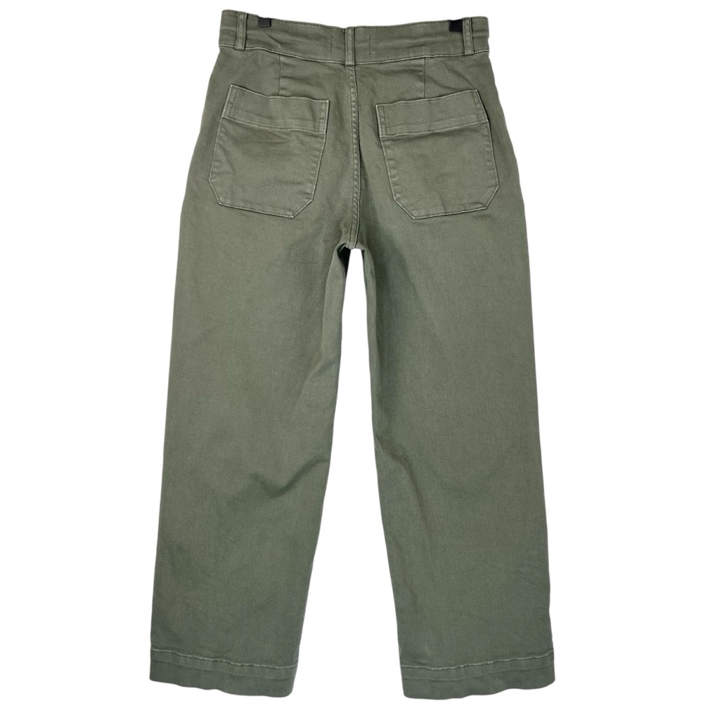 Everlane THE ORGANIC WIDE-LEG PANT Sz 12 Green Utility Casual - Picture 3 of 14